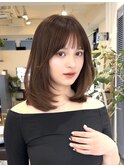 美髪レイヤーカット/顔まわりカット/ワンカールミディアム