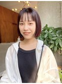ミニボブ/ローズカラー/ダークレッド/暗めカラー/柏美容室