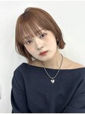 オレンジブラウン外ハネボブ