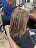 【齋藤限定】白髪ぼかしハイライト3枚+根元カラー+カット ¥8200