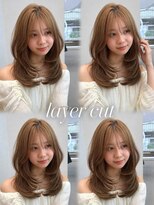 アプリ 大宮西口(appri) ミルクティーベージュ×韓国風ミディアムレイヤー/大宮