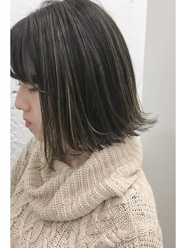 ブルーフェーセス 表参道(blue faces) 『bluefaces』グレージュハイライト&重めボブ