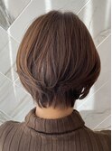 ハニーベージュ大人ショートボブ Zina CENTRAL出口