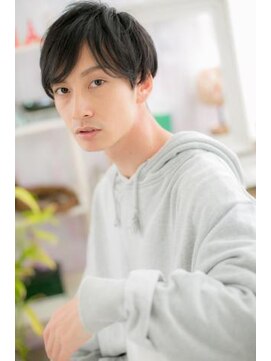 ミック ヘアアンドメイク アップ 駒込店(miq Hair&Make up) 毛流れで魅せる☆黒髪グレージュナチュラルスマートマッシュc1