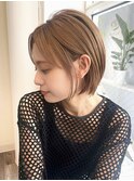 20代30代40代ベージュカラー/ストレート/ハンサムショートボブ