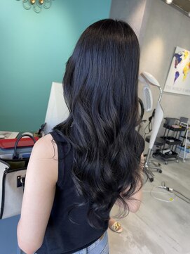 レヴェリー(REVERIE) #ロング#ブルーブラック#透明感#韓国