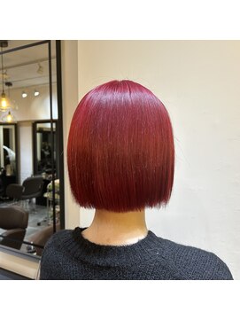 サロンドミルク 溝の口店(salon de MiLK) ピンクレッドカラー