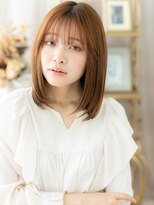 カバーヘア ブリス 北浦和(COVER HAIR bliss) ミルクティーカラー艶髪ワンカールミディアムa北浦和