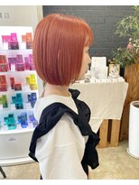 ニド(2do)&nbsp;ピンクオレンジカラー&柔らかボブ