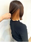 インナーカラーオレンジ×オレンジブラウン