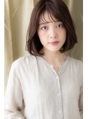 ミルクティーカラーAラインボブヘルシースタイルY戸頭30代40代