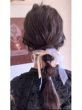 美容室 メザミー MESAMIES ガーリーゆるふわふわ結婚式 二次会 お呼ばれ イベント