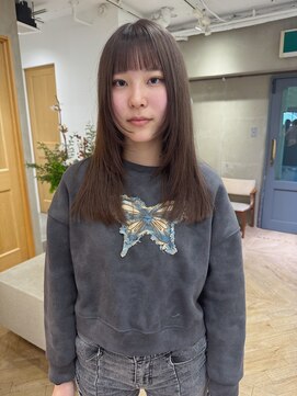 ローレン(LOREN) 黒髪/ボブルフ/ネビージュ/小顔/ワンレン/栄/髪質改善/前髪