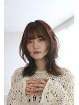リアン バイ キートス(Lien by kiitos)&nbsp;レイヤーカット/ミディアムレイヤー/オレンジブラウン