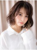 イヤリングカラー大人可愛い抜け感小顔こなれボブY上尾20代30代