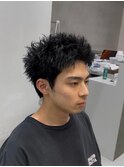 渋谷スパイキーパーマスパイキーショートパーマ刈り上げショート