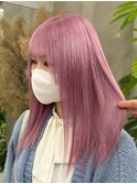 【GEEKS渋谷】ホワイトピンク/ハイトーン/ブリーチ/秋カラー