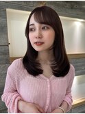 ワンカール ミディアムレイヤー 顔まわりカット【肥田亜沙美】