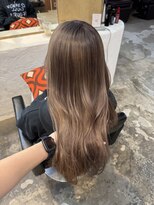 チャプター 問屋町(chapter) ケアブリーチミルクティーベージュカラーレイヤーカット韓国ヘア