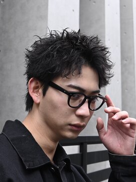 フィフス 渋谷(fifth) 渋谷ルーズショートスパイキーパーマ短髪アップバング2wayメンズ