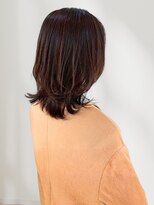 ヘアーメイク グロー(hair make grow)&nbsp;ブラウンベージュ くびれミディアム ウルフカット 透明感カラー