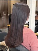 太白区ブリーチなしダブルカラー顔周りレイヤーカット髪質改善