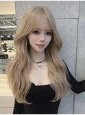 レイヤーカット小顔に見せるヘア/韓国ヘア/髪質改善/福岡/博多