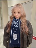 ミルクティーベージュウェーブロング