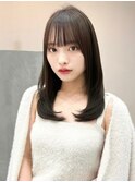 セミロング髪質改善トリートメントレイヤーカット縮毛矯正