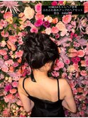 ふわふわアップのヘアセット♪