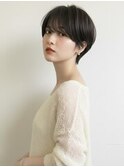 大人可愛い30代40代50代小顔マッシュショート丸みショート