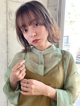 エムクランメイクス 原宿 表参道(m.clan MAKE'S) 【松尾】 大人かわいい 外ハネボブ 透明感カラー ココアブラウン