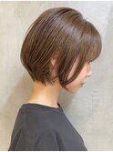 似合わせカット アースカラー くびれヘア デザインカラー