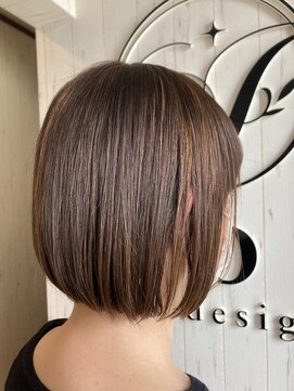 イコウヘアデザイン(icou hair design) ナチュラルハイライト×ミニボブ