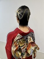 クオート(quoit)&nbsp;成人式☆　水引　ショートアレンジ　　振袖　【クオート尾花】