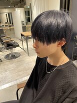 ダークグレーナチュラルショートマッシュ