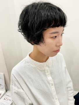 エンドリンク(endlink) 黒髪ショートヘア×パーマ