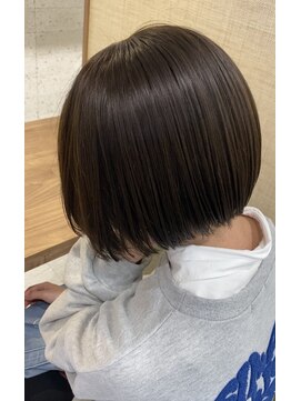 エイミー バイ ハセ(Aimee by HASE) 20代30代/ミニボブ×透明感グレージュ/グレージュカラー