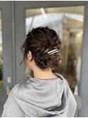 ◎20代30代ゆるふわお呼ばれ大人っぽねじり編みハーフアップヘア