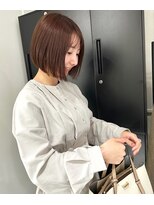 カミエ(kamie)&nbsp;＊コンパクトな小顔ボブ ベージュ 似合わせ 三宮美容室 神戸