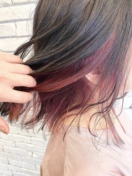 ソウィ(sowi) インナーカラーピンクレッド