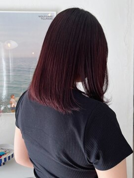 ニュイ(NUIT) ダブルカラーピンクカラーインナーカラーベージュカラーブリーチ