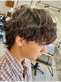 波巻きパーマメンズパーマメンズヘアツーブロックツイストパーマ