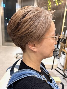 グラッシー センター北店(GLASSI) 刈り上げ★小顔ハンサムショート★メルティカラー★ミルクティー