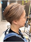 刈り上げ★小顔ハンサムショート★メルティカラー★ミルクティー