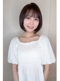 大人可愛いこなれショートボブ似合わせカットダークグレージュ