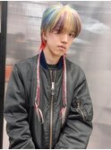 メンズヘア　デザインカラー　ブリーチカラー　天神大名