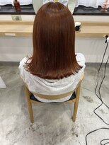 リュンヌ(Lune)&nbsp;ブリーチなしダブルカラーでつくるオレンジカラー