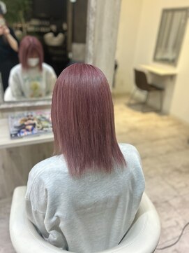 アーザ ヘアー(ASA hair) くすみピンクカラー