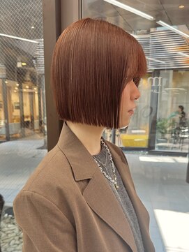 ミィ 表参道(mee.) 似合わせカット ボブヘア 縮毛矯正 ミニボブ 切りっぱなしボブ